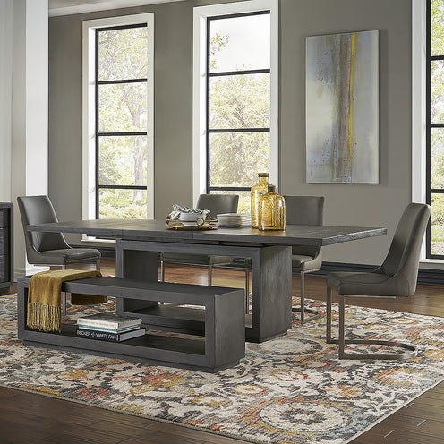 Oxford Basalt Grey Dining Table and 4 Chairs